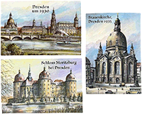 3X Kühlschrank Magnet - Dresden