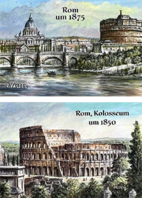 2X Kühlschrank Magnet - Rom