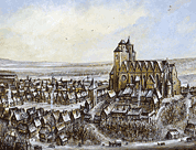 Blick vom Petersberg um 1340